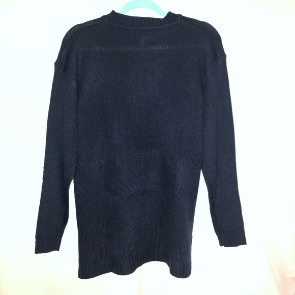 Vintage A’Milano Knit Sweater | Navy | Pocket | S - Picture 2 of 8